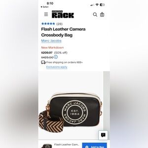 Flash Leather Camera Crossbody Bag